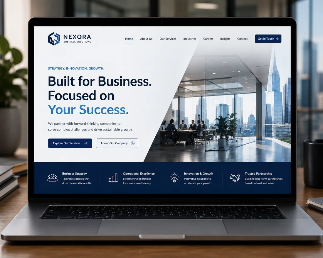 Corporate and professional services website designed by Proximity Ranker