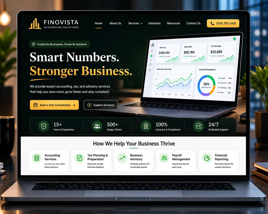 Financial firm website designed by Proximity Ranker