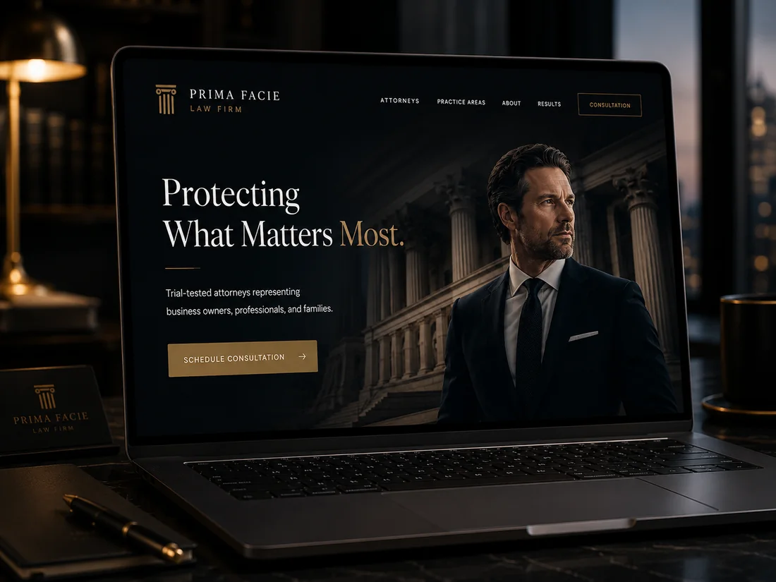 Law firm website designed by Proximity Ranker