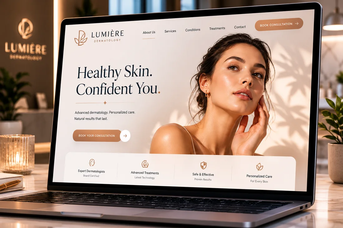 Med spa website design direction